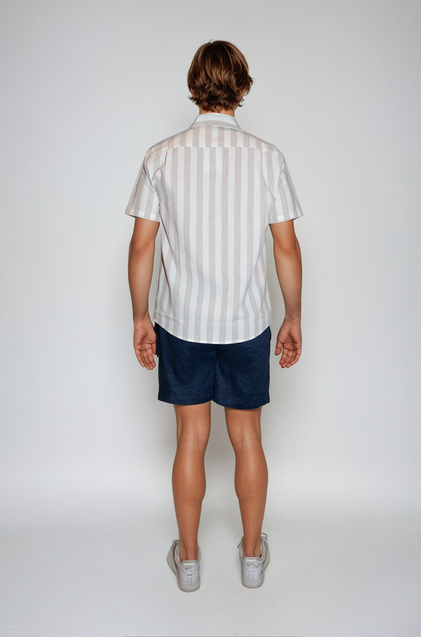 Linen Short Navy